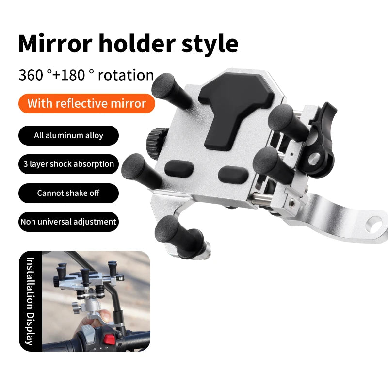 Suporte de Celular para Motos – 2025 | Giro 360° e Antivibração