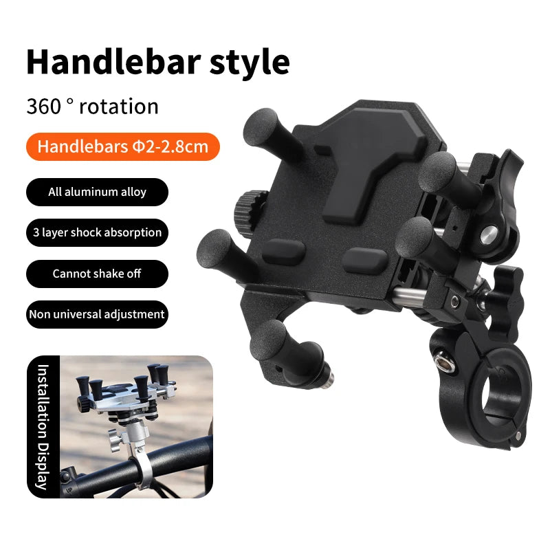 Suporte de Celular para Motos – 2025 | Giro 360° e Antivibração